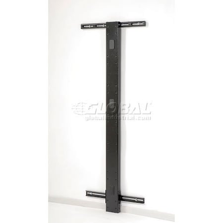 Global Industrial 72inH Wall Mount Post, Black 239128BK
